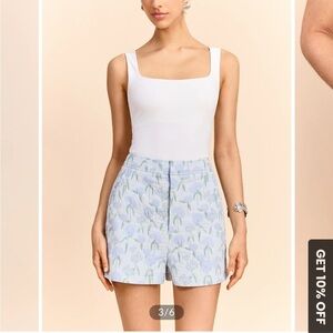 Commense Floral Jacquard Shorts